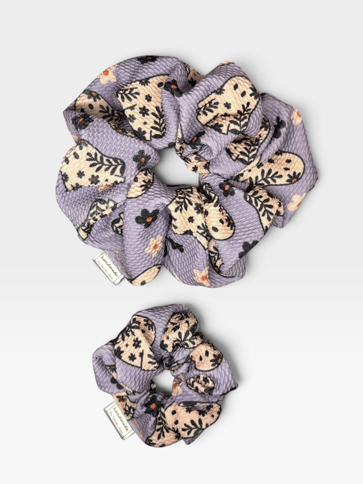 Spooky Season Collection - Lavender Ghosts Hair Scrunchie