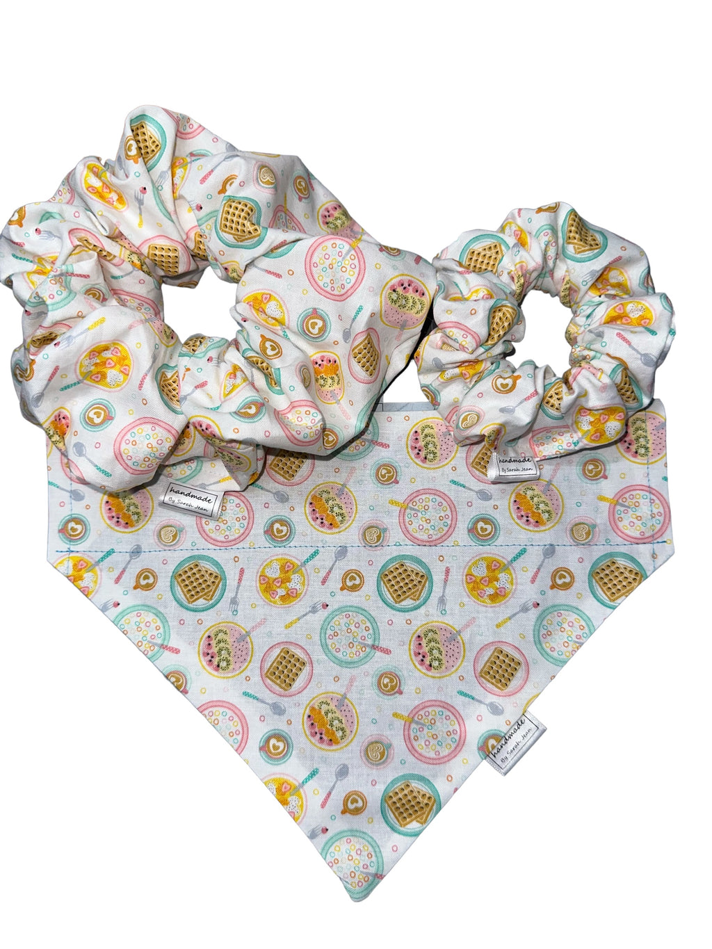Brunch Date Collection - Breakfast Bowl Pet Bandana and Hair Scrunchie