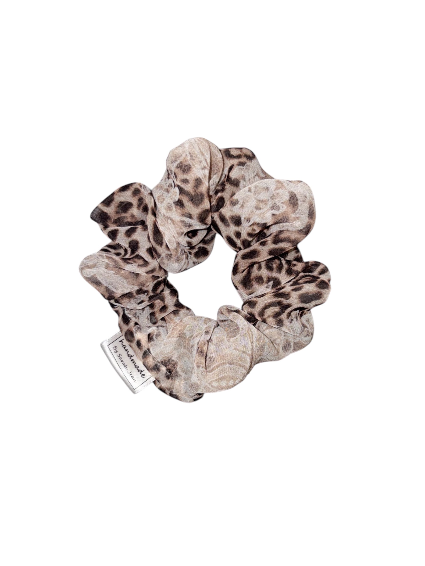 The Dani Collection - Leopard and Lace Chiffon Hair Scrunchies