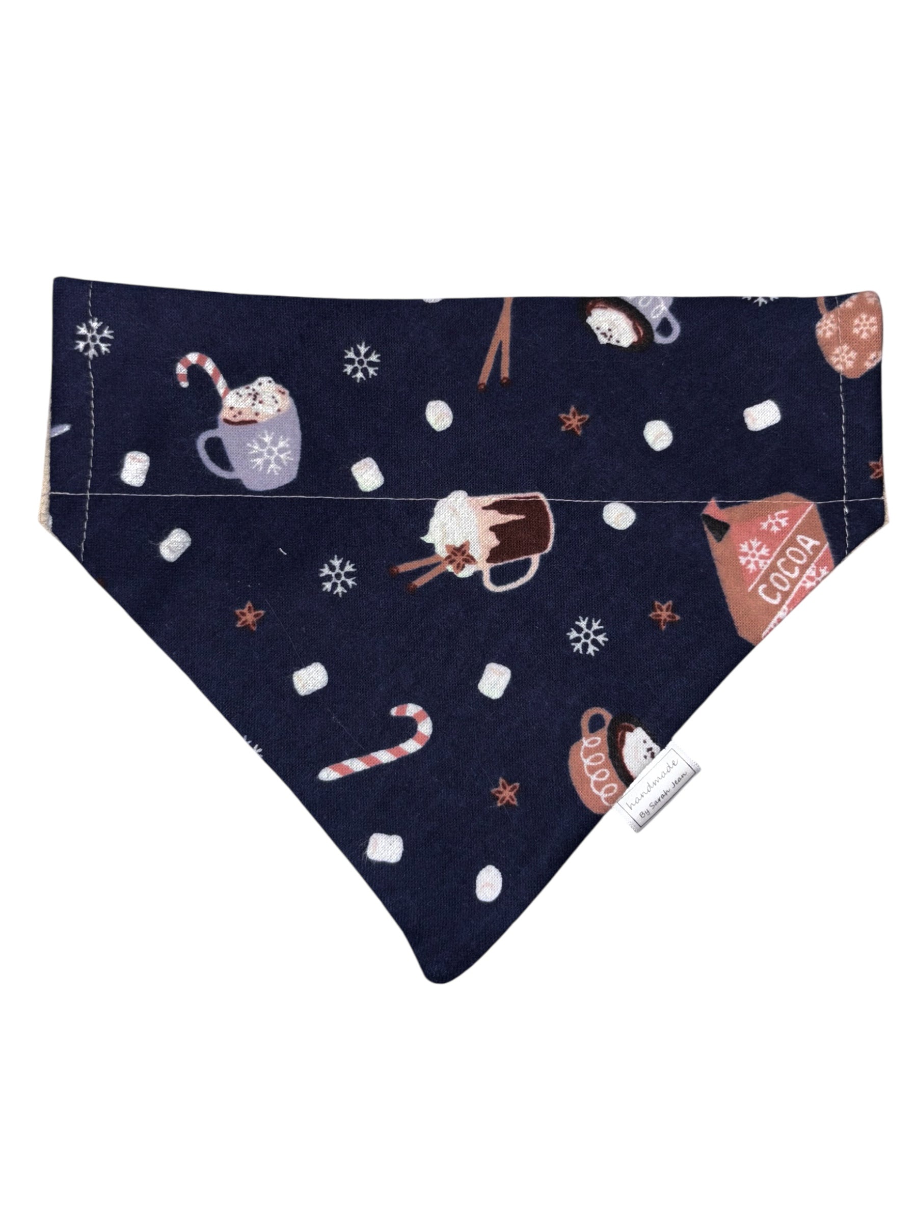 Cozy Winter Collection - Hot Cocoa and Candy Canes Bandana and Hair Scrunchie