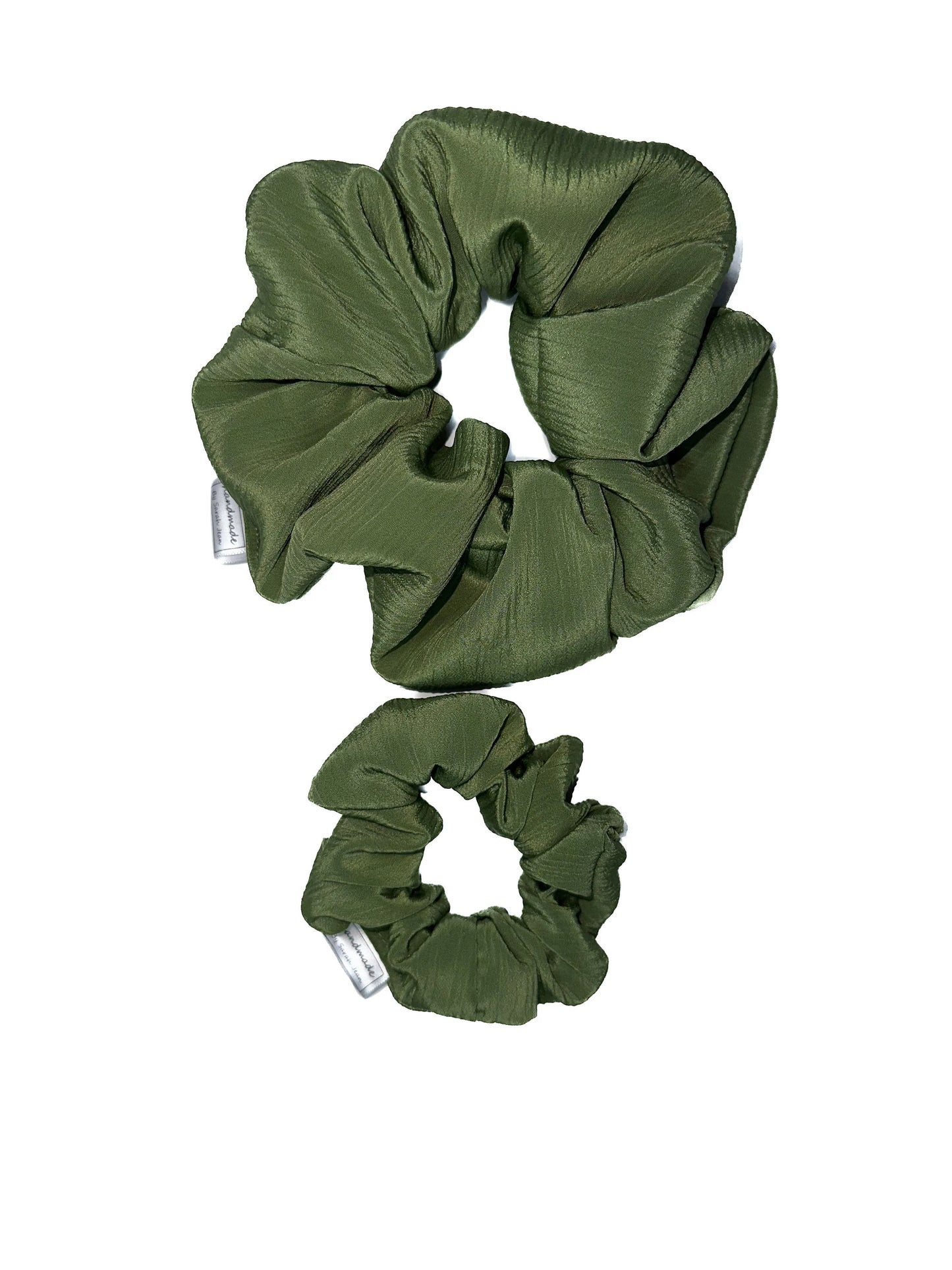 Olive Green Hair Scrunchies