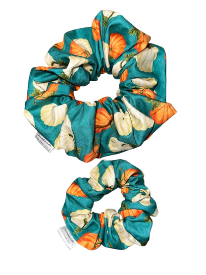 Fall Favorites Collection - Teal Pumpkin Patch Bandanas and Hair Scrunchies