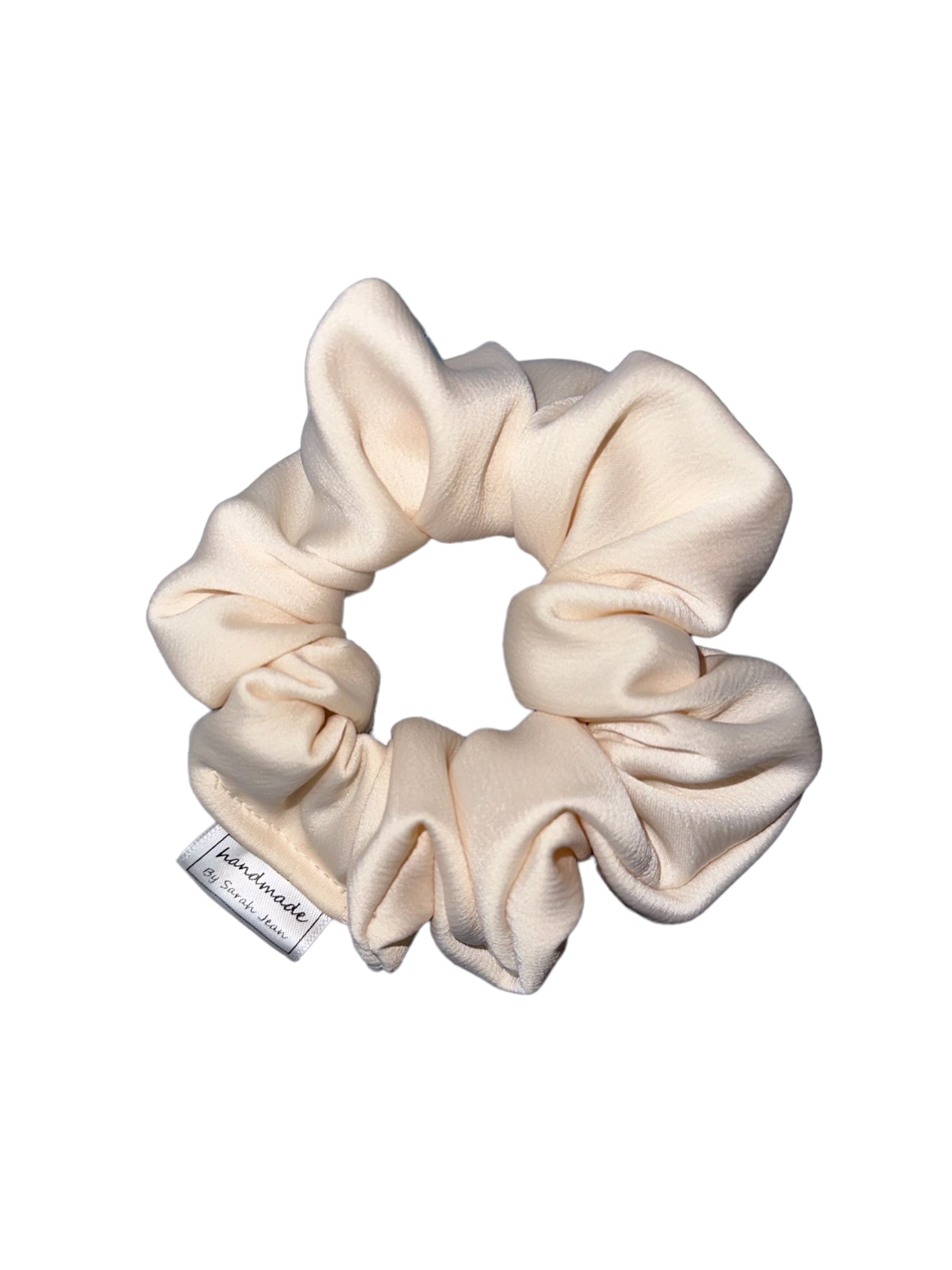 The Ashley Collection - Ivory Satin Hair Scrunchies