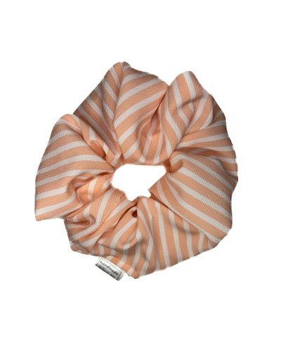 The Jessica Collection - Peach Stripe Hair Scrunchies