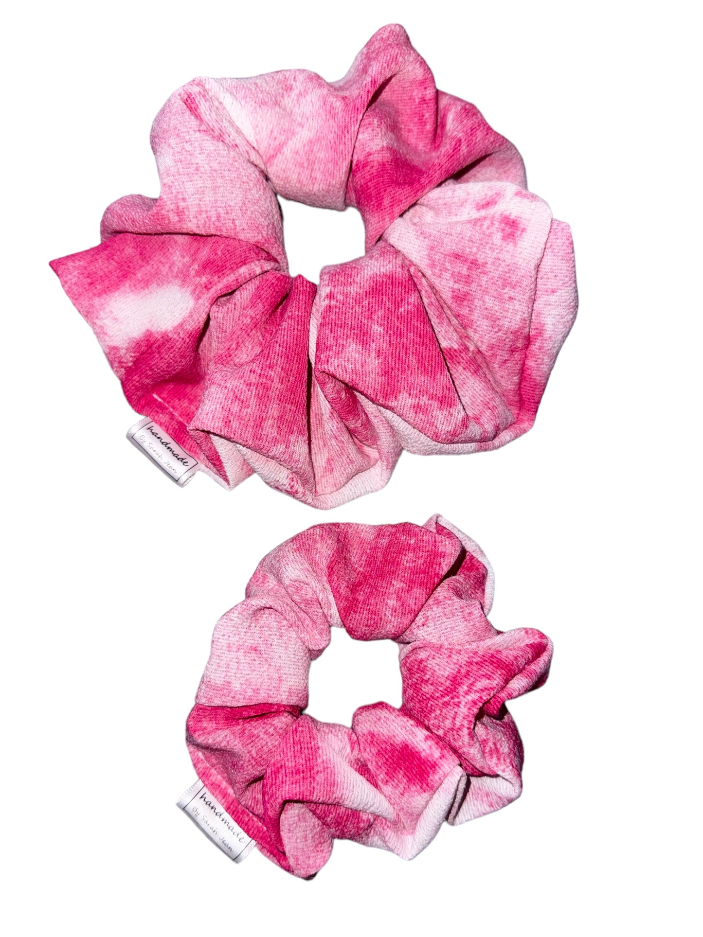 The Miranda Collection - Bubble Gum Pink Tie Dye Hair Scrunchies