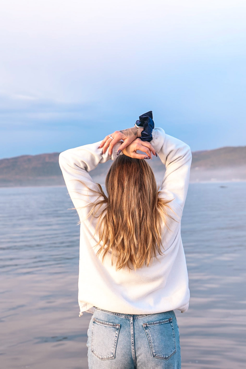 Velvet Vibes Collection - Midnight Blue Hair Scrunchie