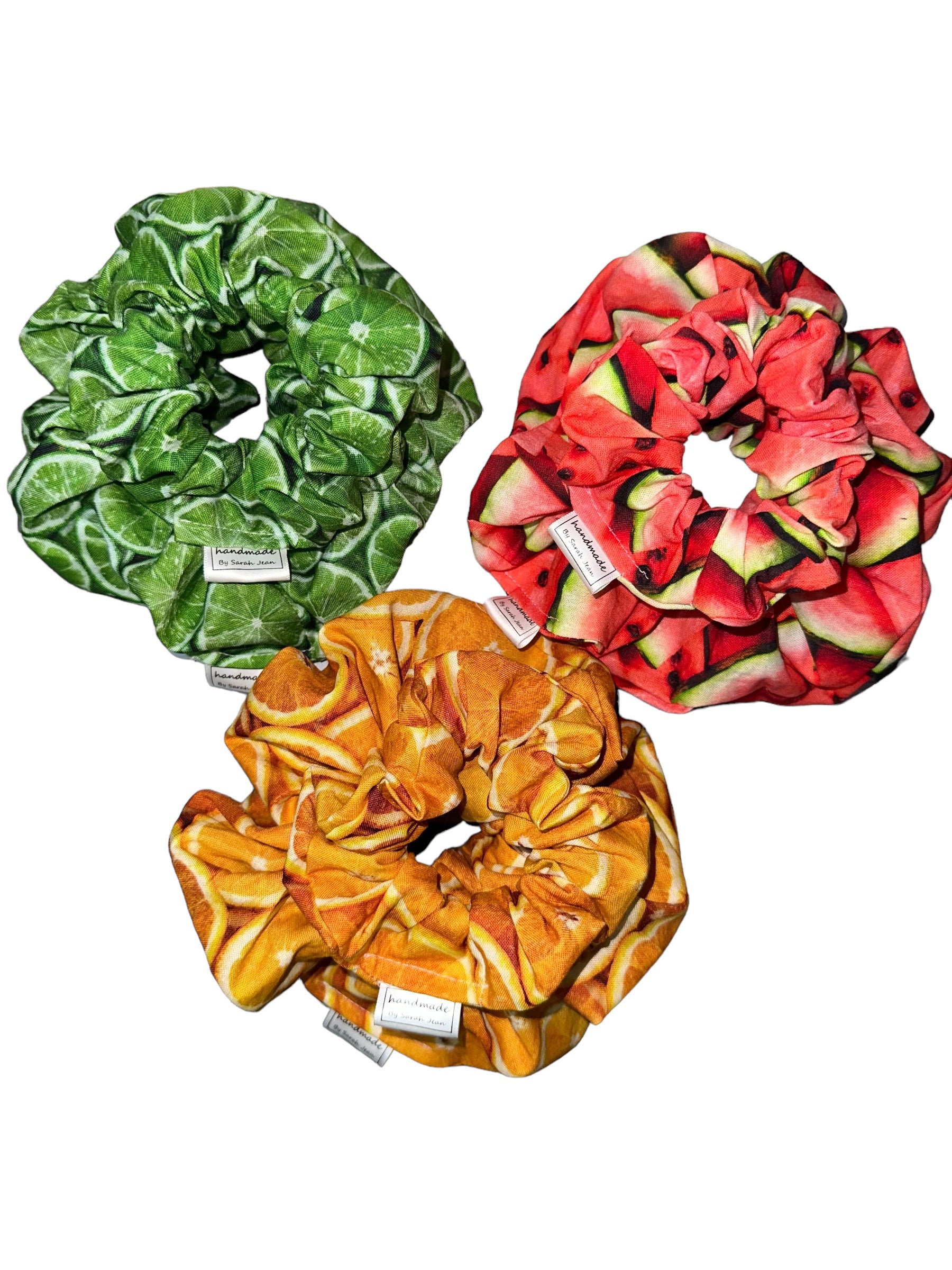 Summer Spritzer Collection - Citrus Orange Pet Bandana and Hair Scrunchie