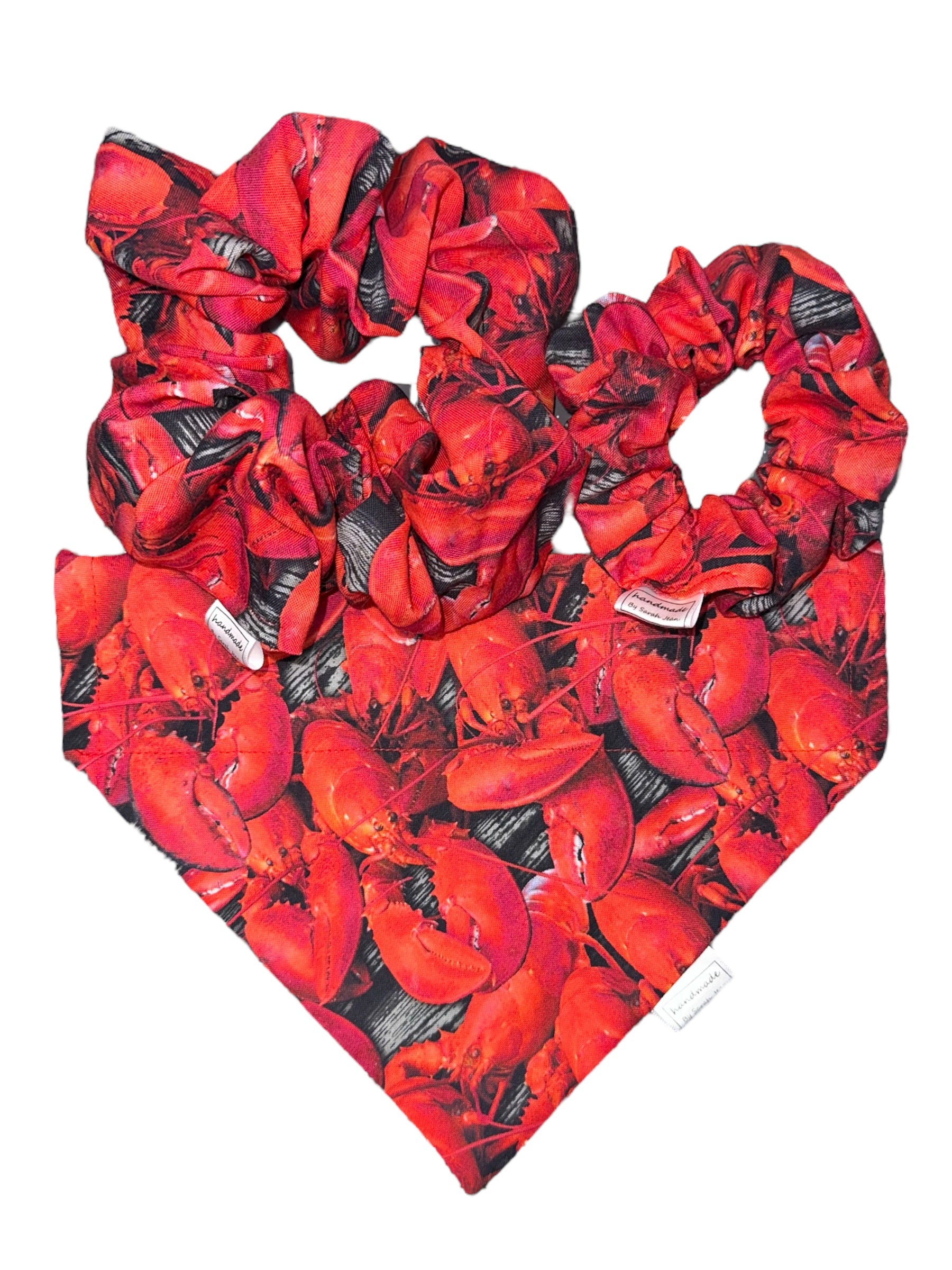 Lobster Boil Pet Bandana and Hair Scrunchie
