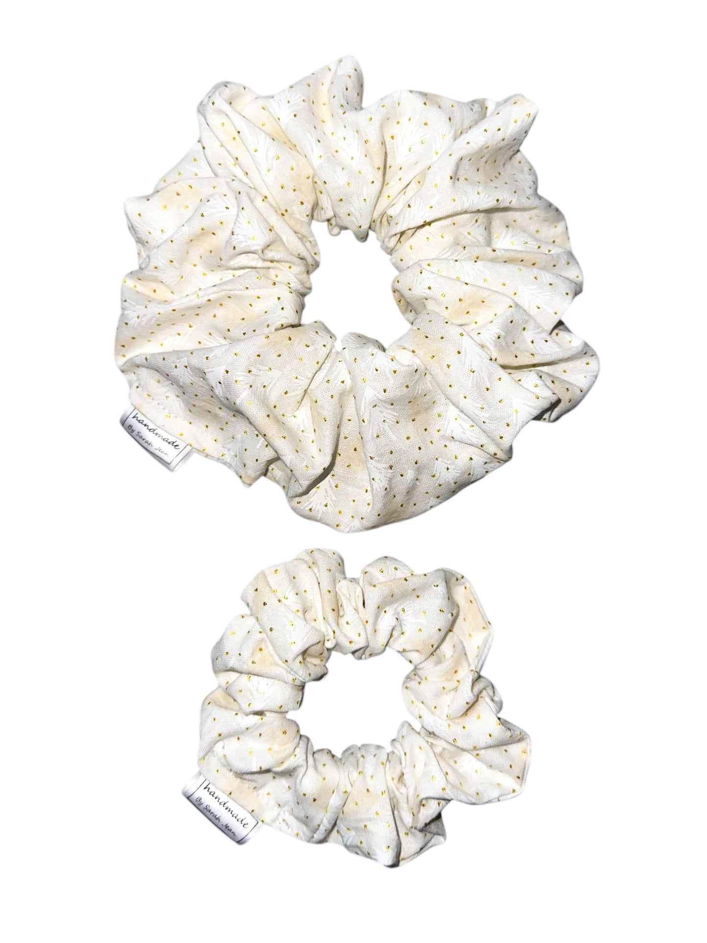 Holiday Cheer Collection - Gold Sparkle Spruce Bandanas and Hair Scrunchies