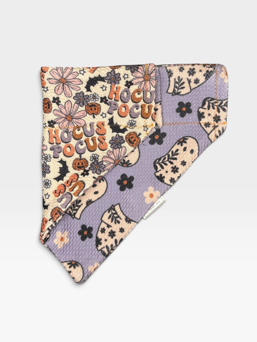 Spooky Season Collection - Hocus Pocus + Lavender Ghosts Reversible Bandana