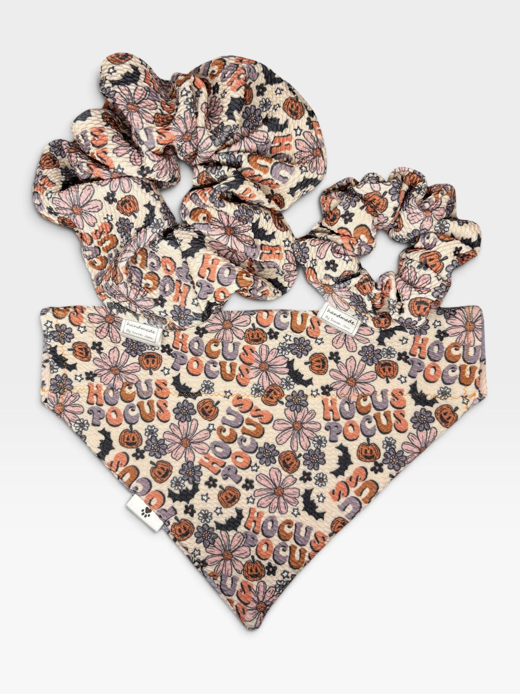 Spooky Season Collection - Hocus Pocus + Lavender Ghosts Reversible Bandana