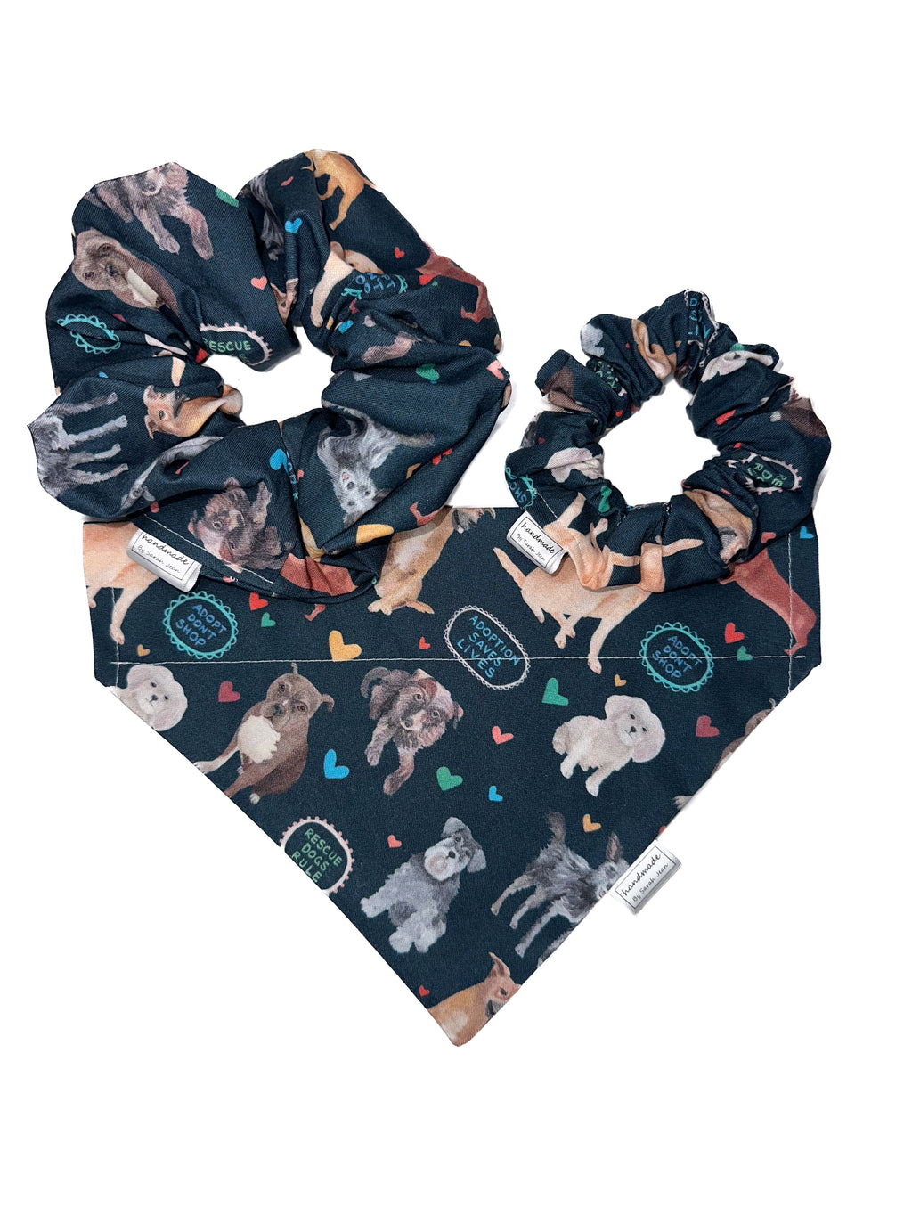 Adoption Collection - Adoption Saves Lives Pet Bandana and Hair Scrunchie