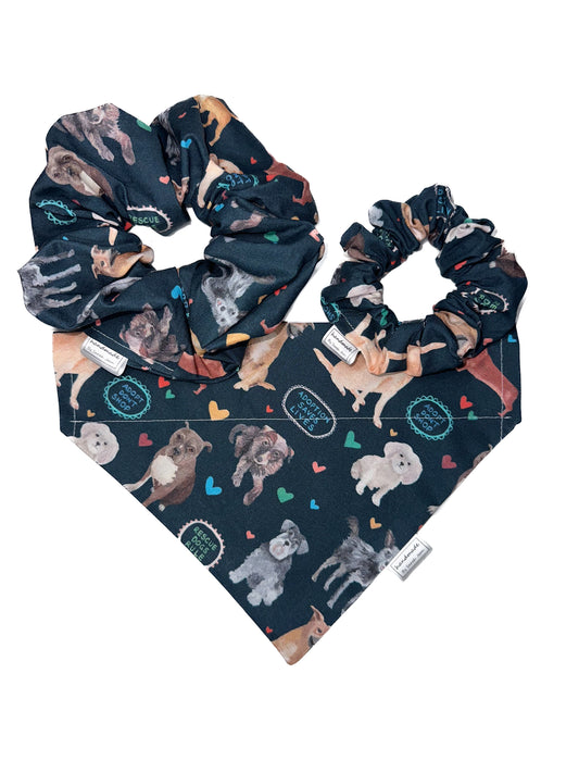 Adoption Collection - Adoption Saves Lives Pet Bandanas and Hair Scrunchies