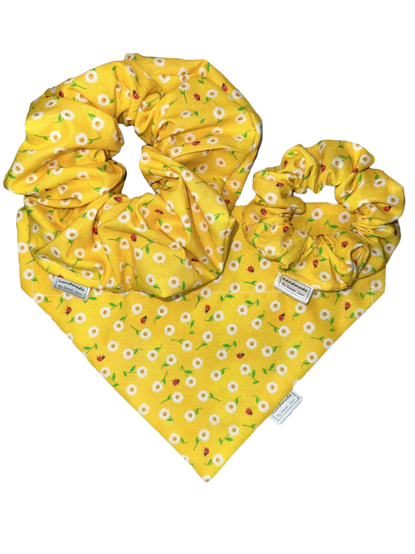 Bugs n’ Bees Collection - Ladybug Cotton Pet Bandanas and Hair Scrunchies