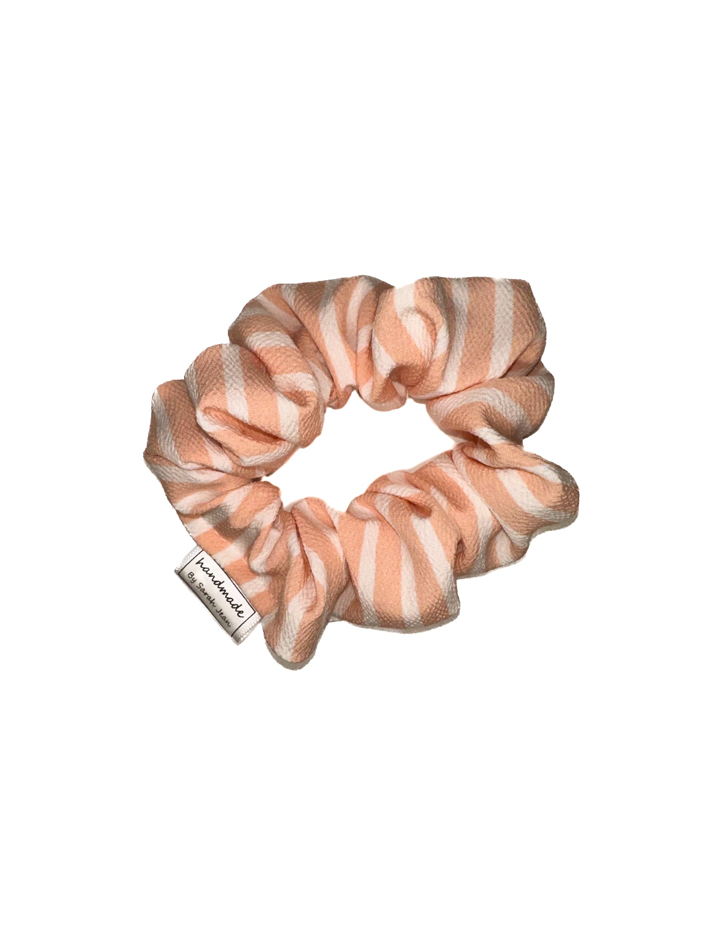 The Jessica Collection - Peach Stripe Hair Scrunchies