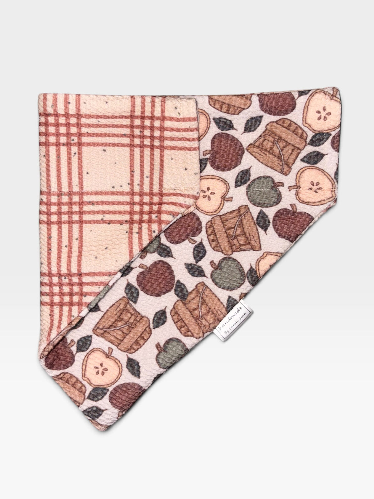 Autumn Countryside Collection - Apple Orchard + Rustic Plaid Reversible Bandana
