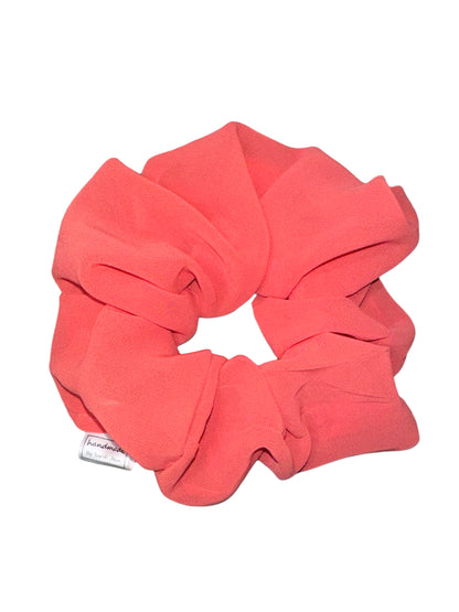 The Breagh Collection - Coral Chiffon Hair Scrunchies