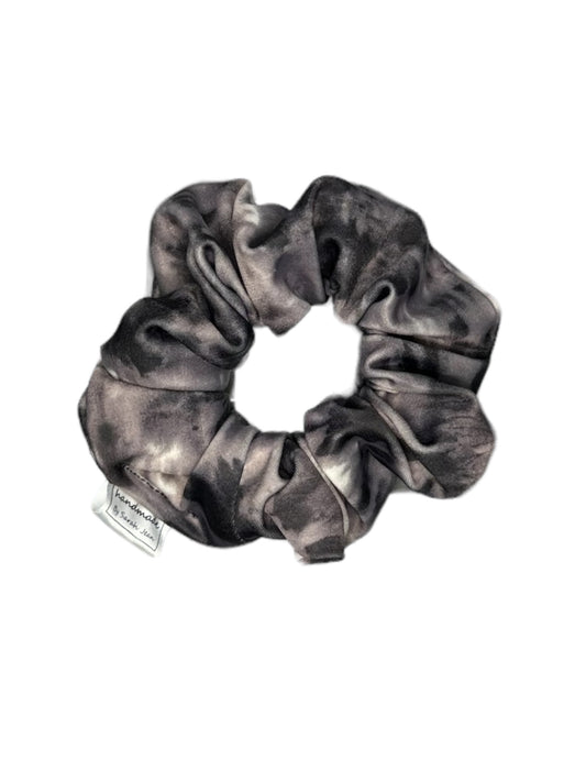 Tie Dye Collection - Black & Grey Lycra Swim/Sweat Hair Scrunchies