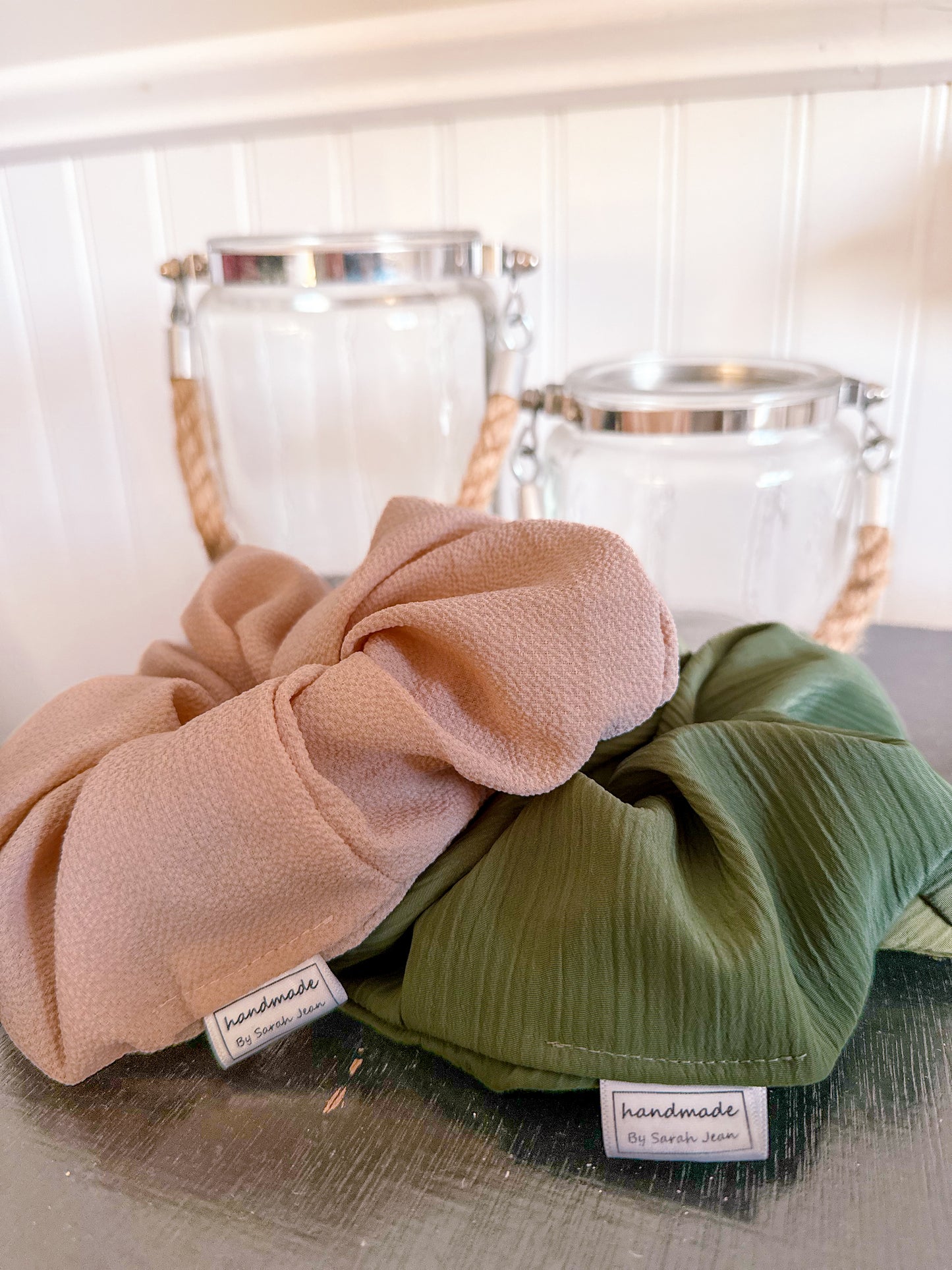 Beach Daze Collection - Soft Sand Tan Bubble Crepe Hair Scrunchies