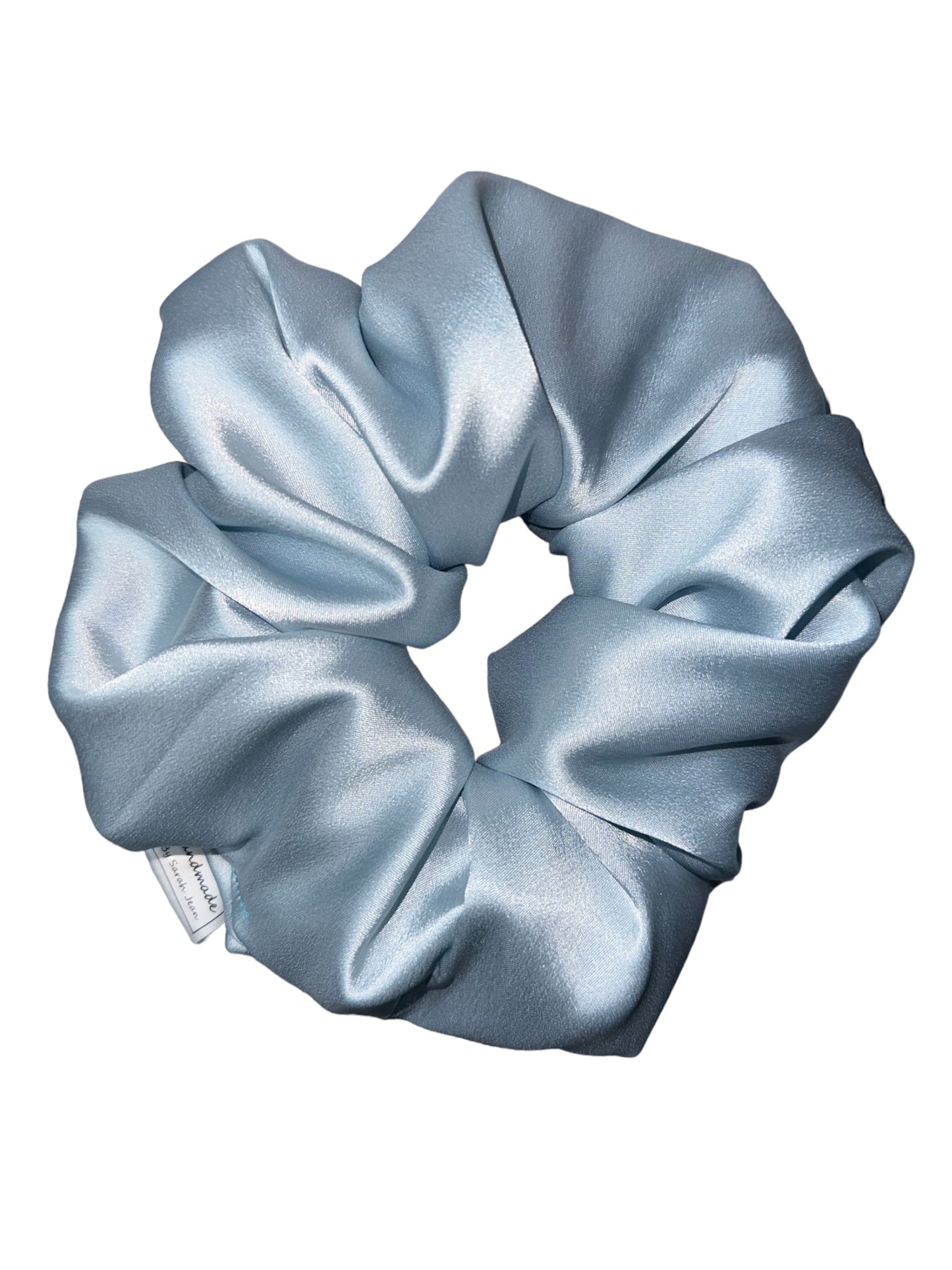 The Ashley Collection - Cornflower Blue Satin Hair Scrunchies