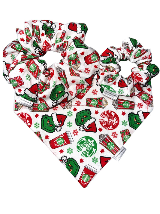 Merry Grinchmas Collection - Seasonal Starbs Bandanas and Hair Scrunchies