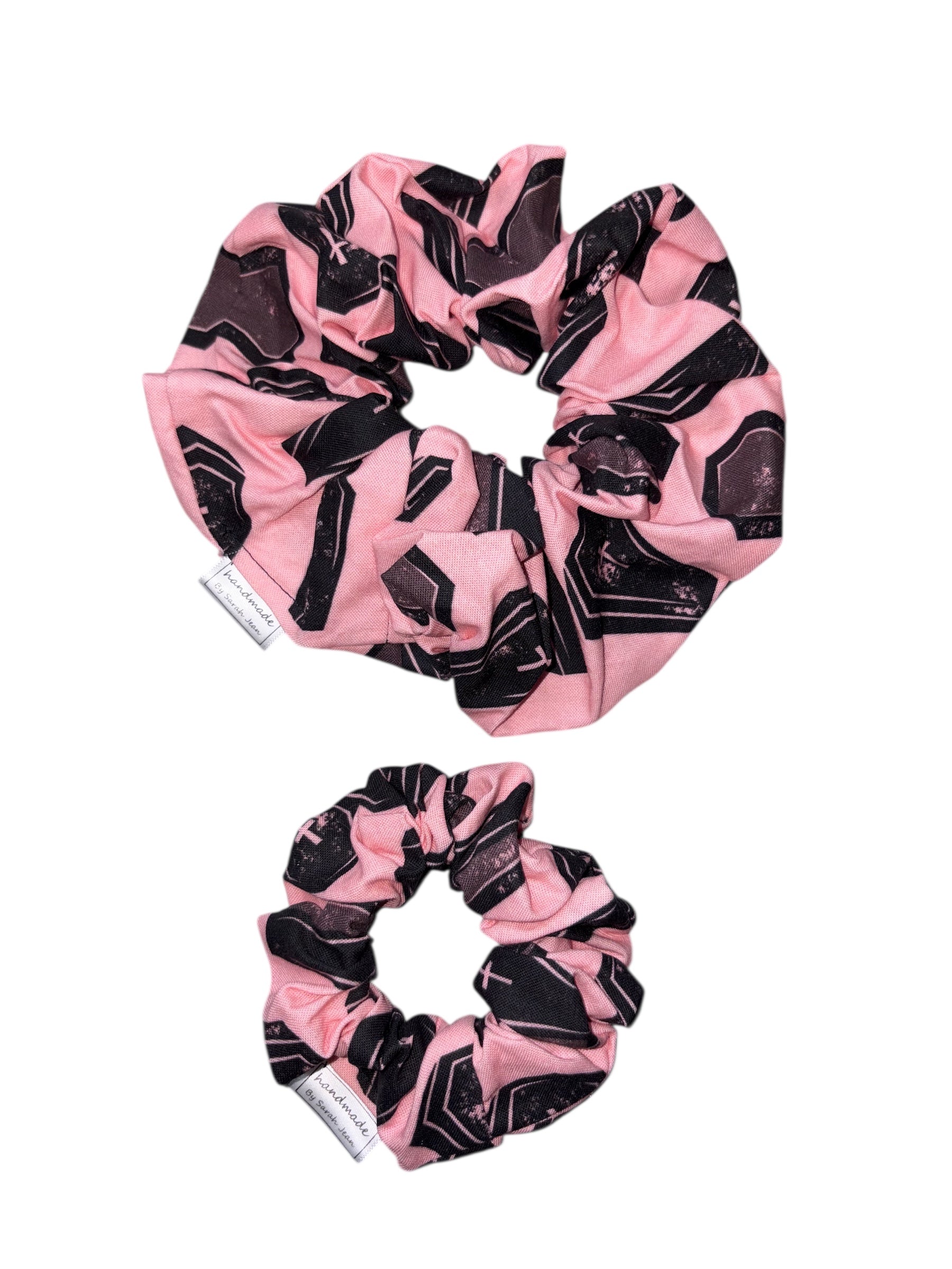 Halloween Collection - Pink Coffins Hair Scrunchie