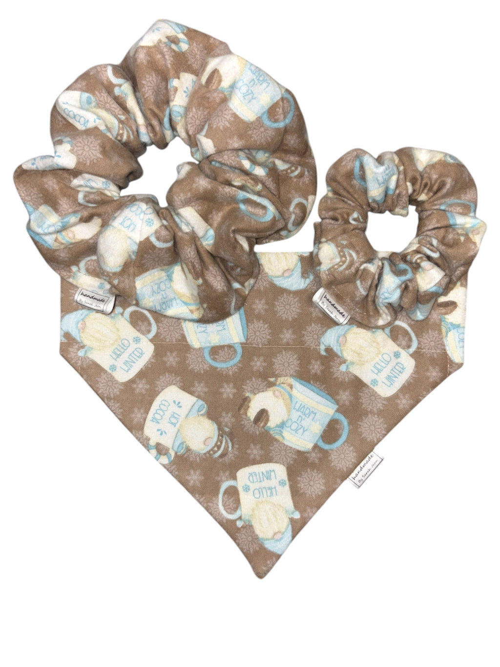 Cozy Winter Collection - Hello Winter Gnomes Bandana and Hair Scrunchie