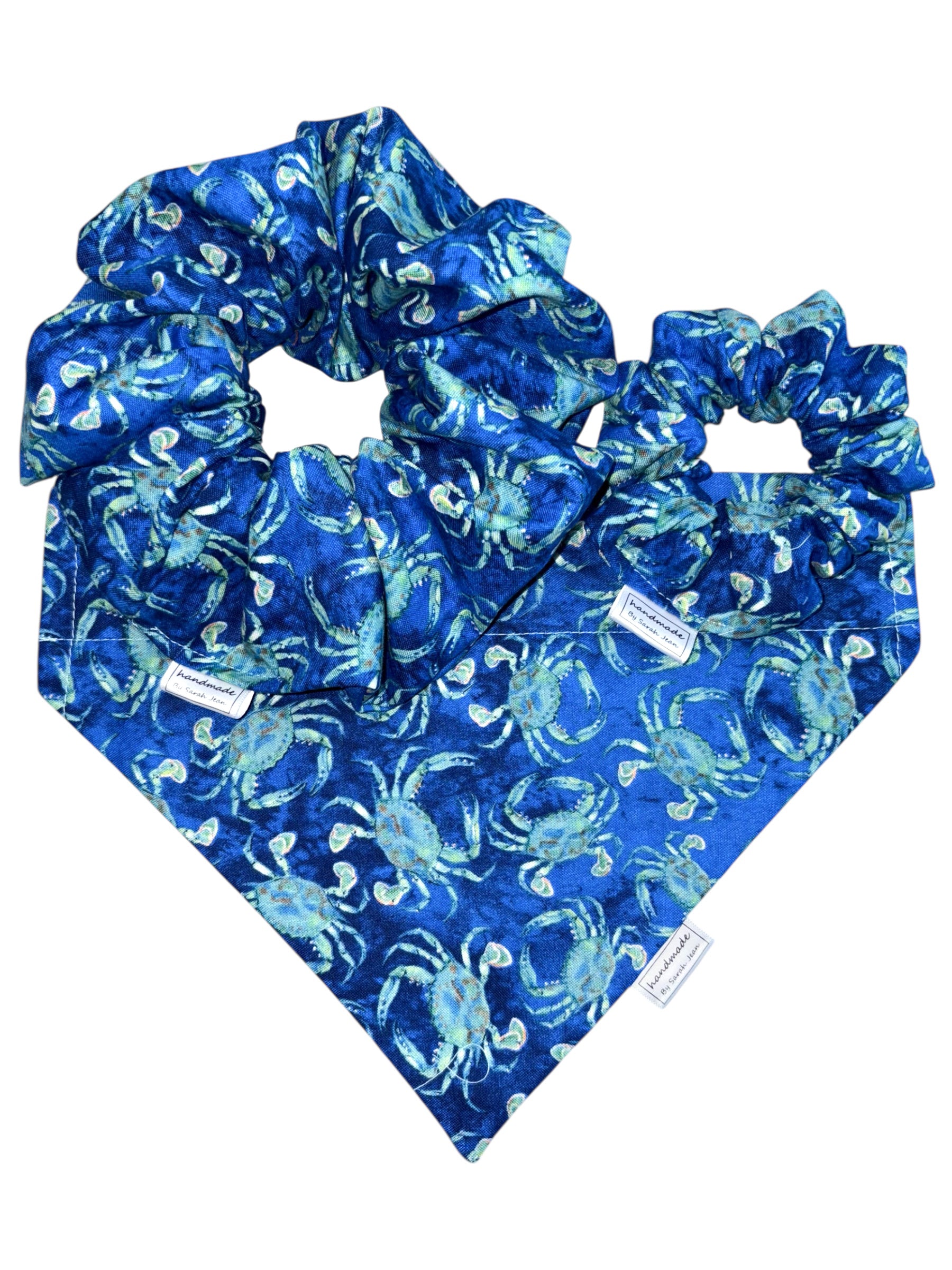 Sea Squad Collection - Crabby Crew Bandana and Hair Scrunchie