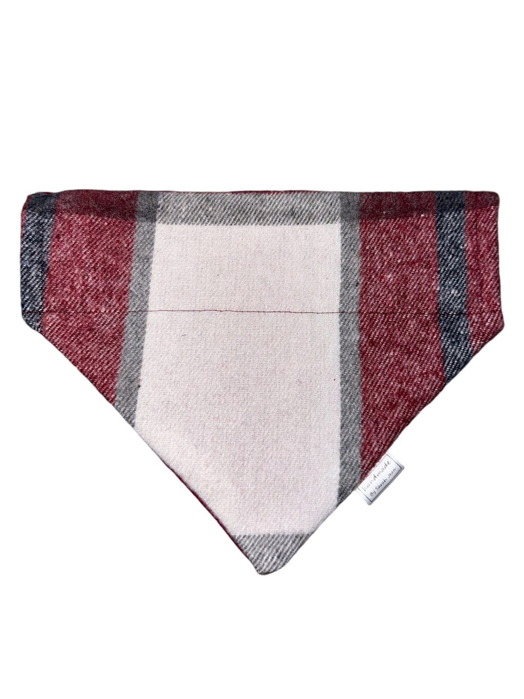 Lumberjack Plaid Collection - Red/White/Grey Bandana and Hair Scrunchie