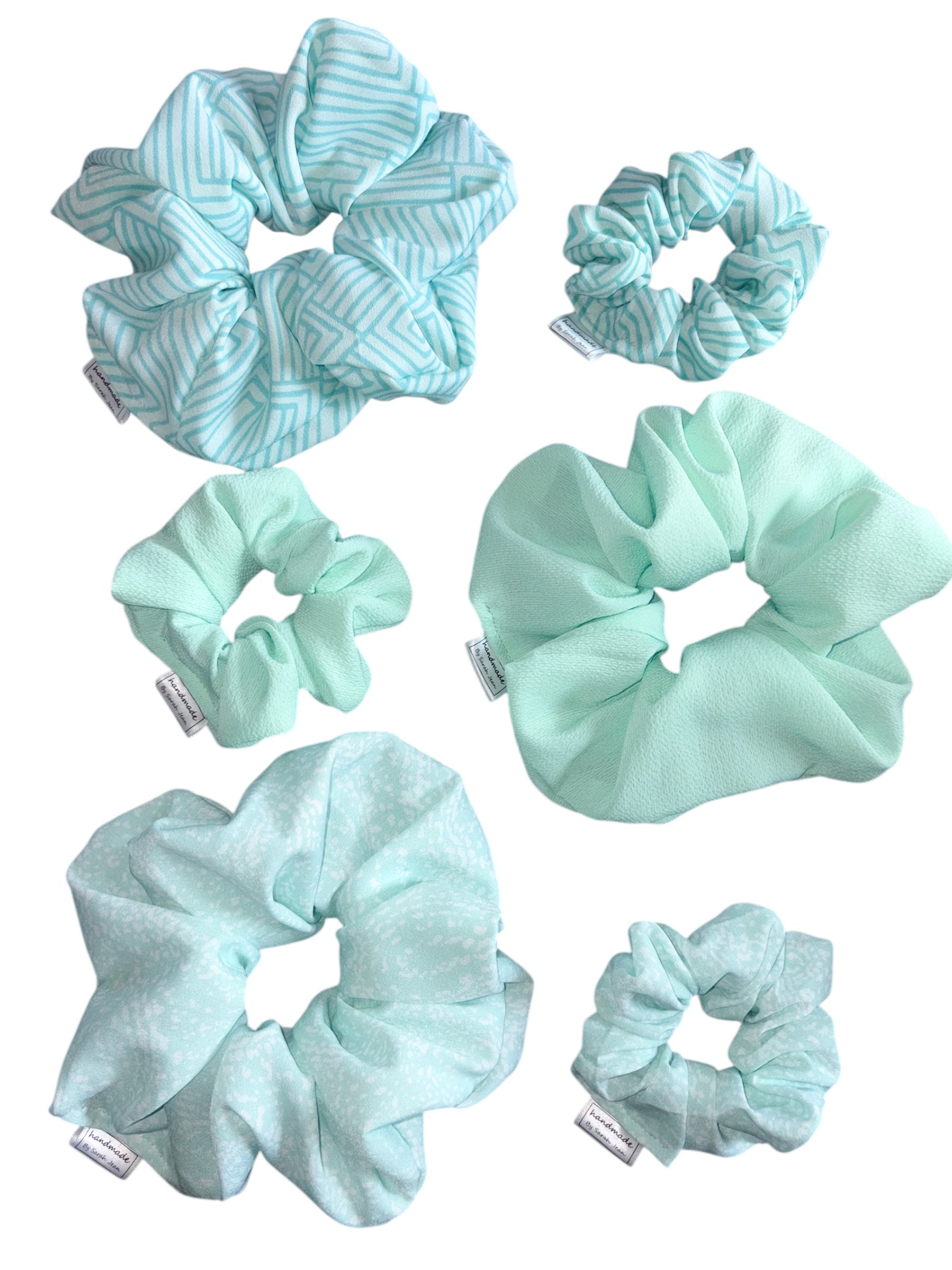 The Em Collection - Frosted Mint Hair Scrunchies