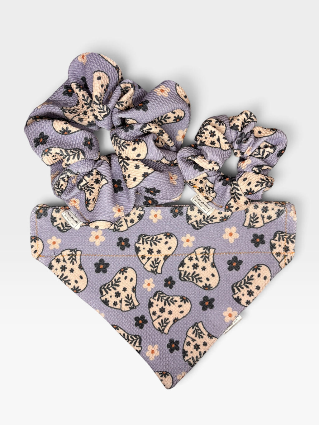 Spooky Season Collection - Hocus Pocus + Lavender Ghosts Reversible Bandana