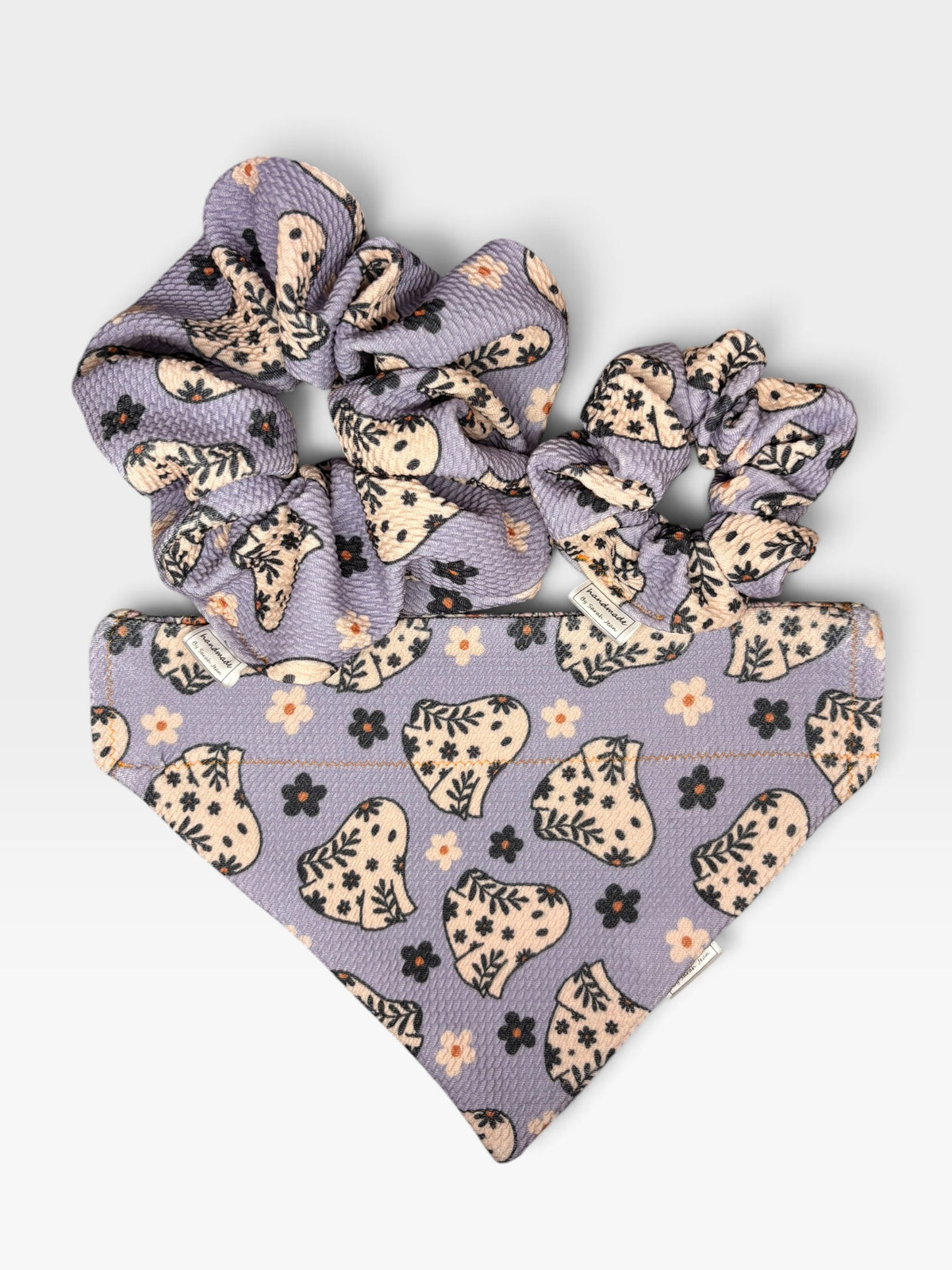 Spooky Season Collection - Hocus Pocus + Lavender Ghosts Reversible Bandana