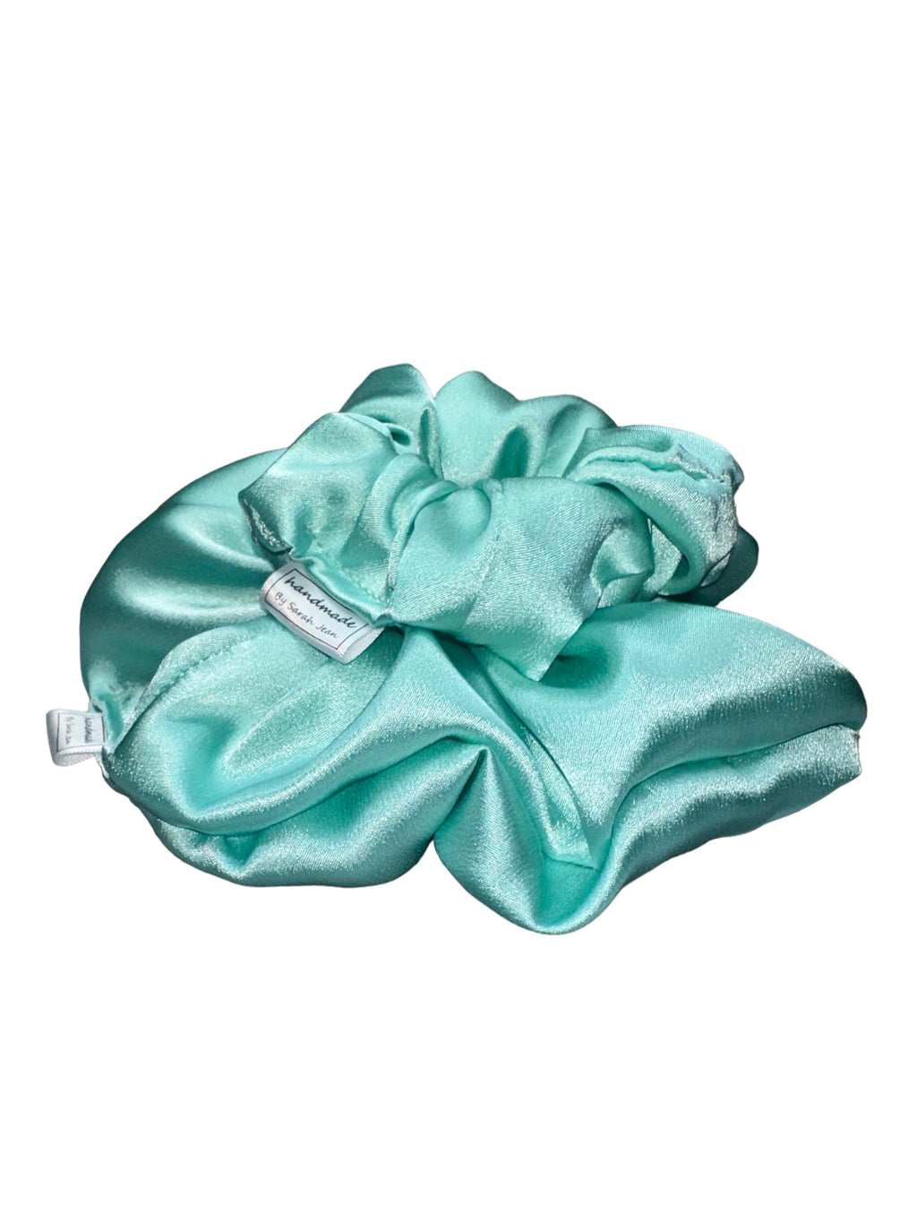 The Chelsea Collection - Aqua Blue Satin Hair Scrunchies