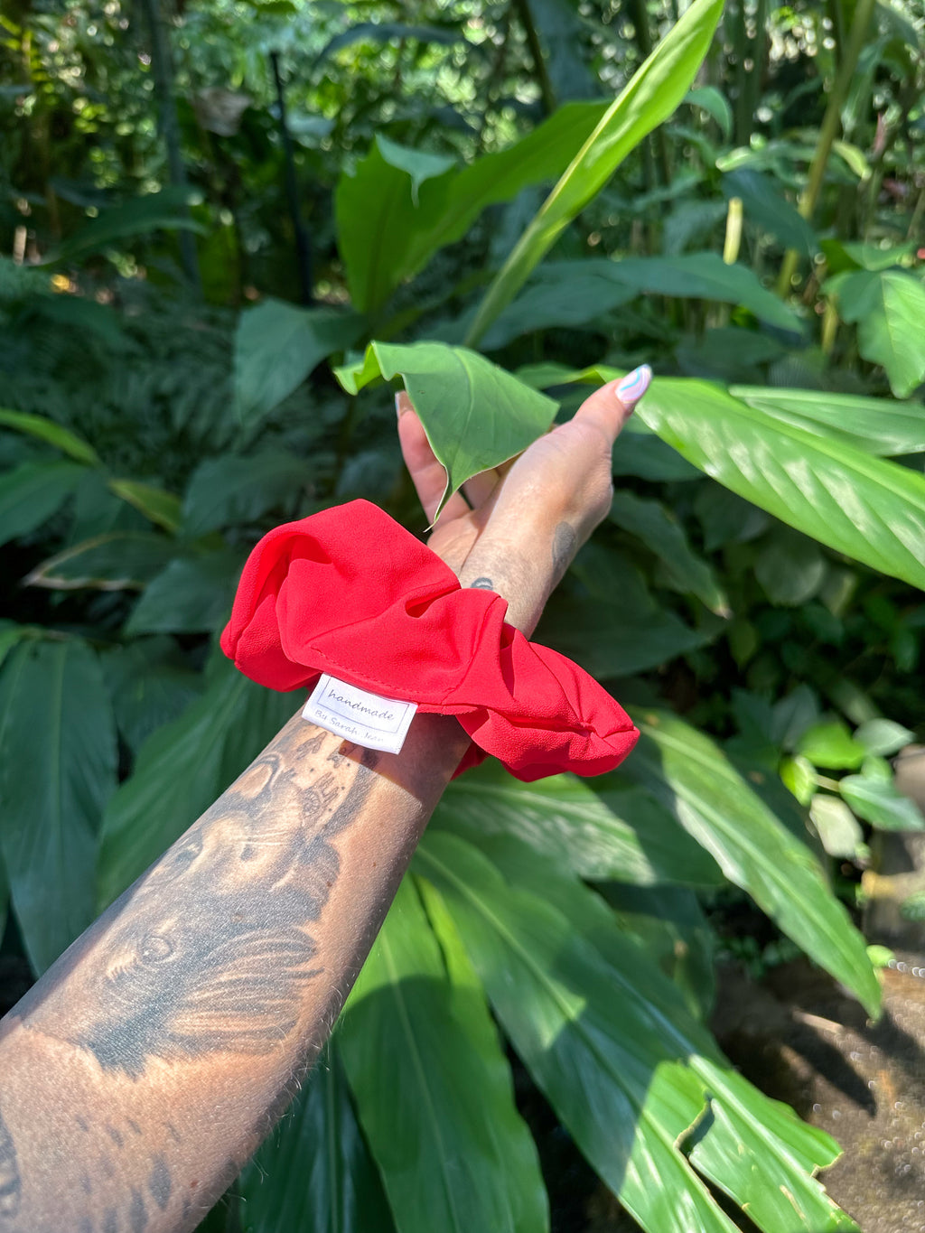 Whatever Floats Your Boat Collection - Red Silky Hair Scrunchie