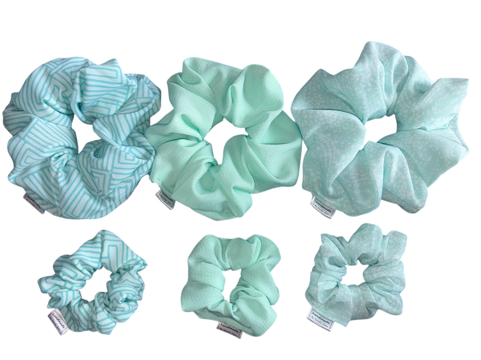 The Em Collection - Frosted Mint Hair Scrunchies