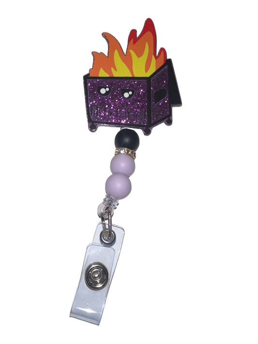 Retractable Badge Reel - It’s Fine (Purple)