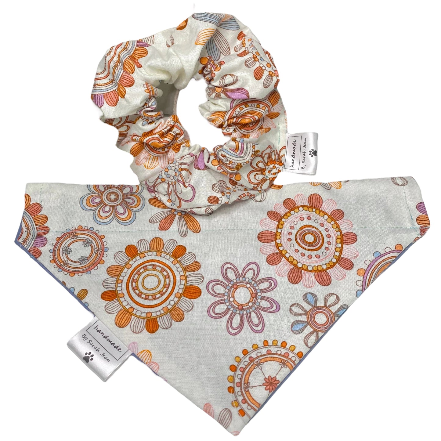 Retro Floral Pet Bandanas