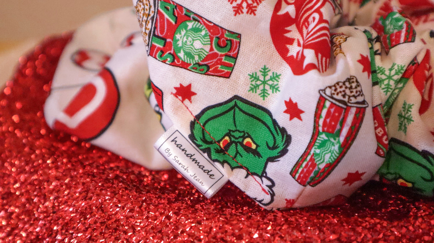 Merry Grinchmas Collection - Seasonal Starbs Bandanas and Hair Scrunchies