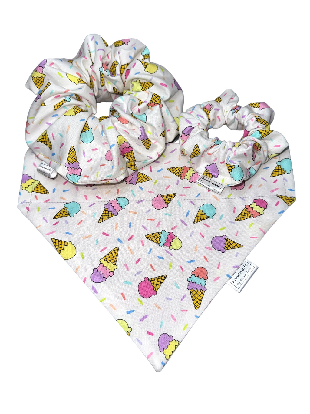 Block Party Collection - Ice Cream Cones Pet Bandana