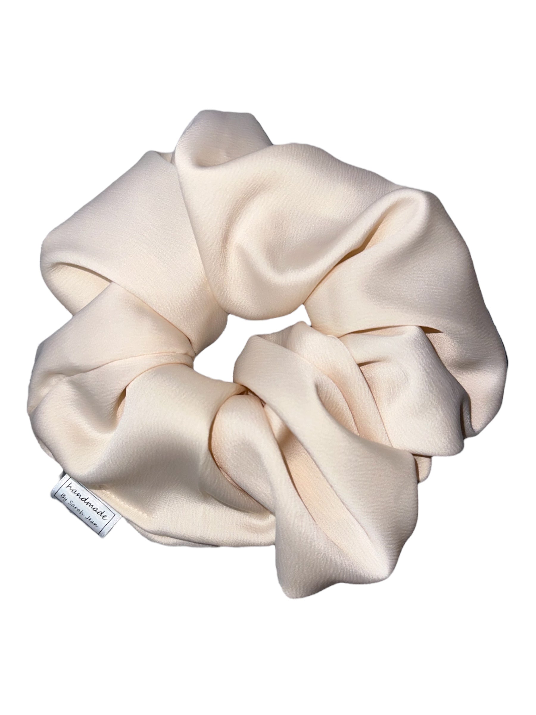 The Ashley Collection - Ivory Satin Hair Scrunchies