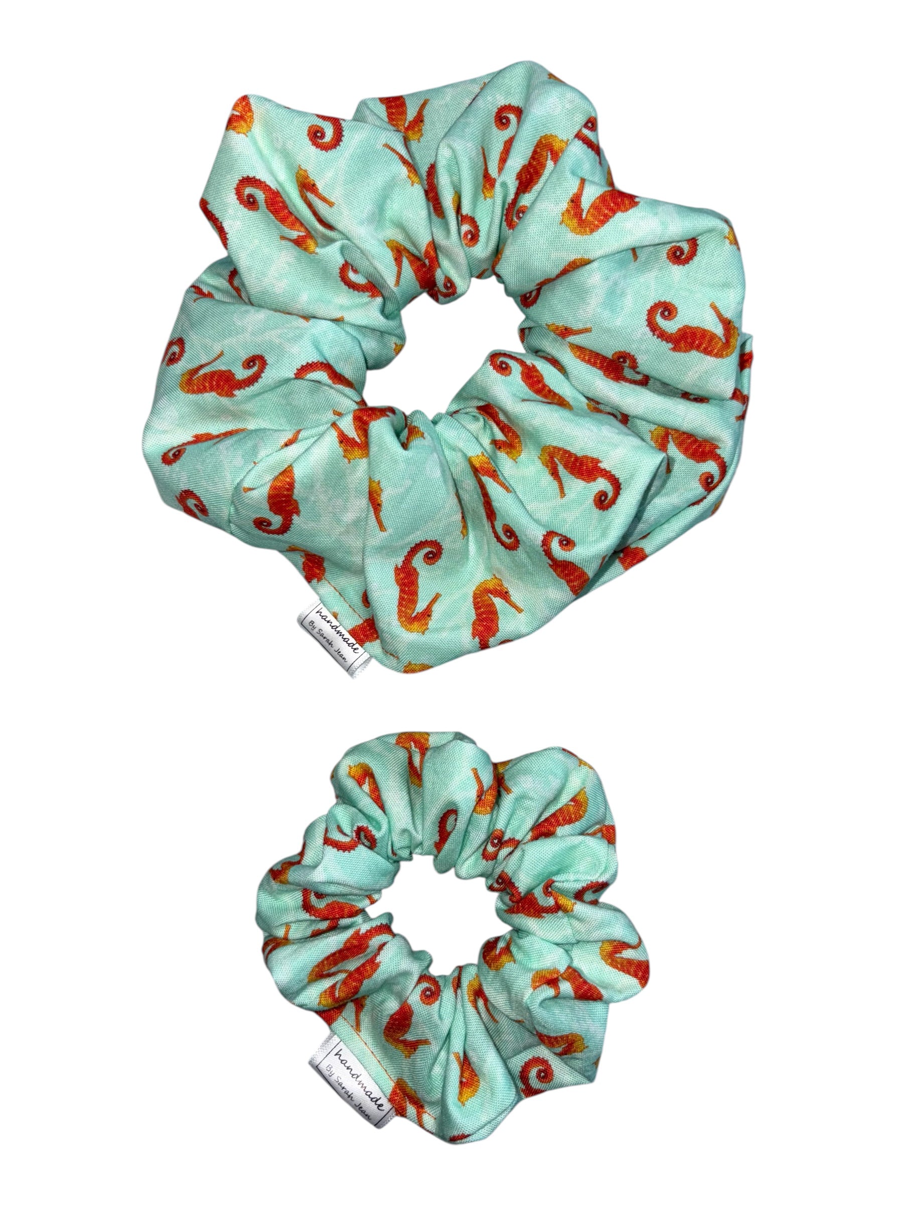 Sea Squad Collection - Seahorse Shuffle Bandana and Hair Scrunchie