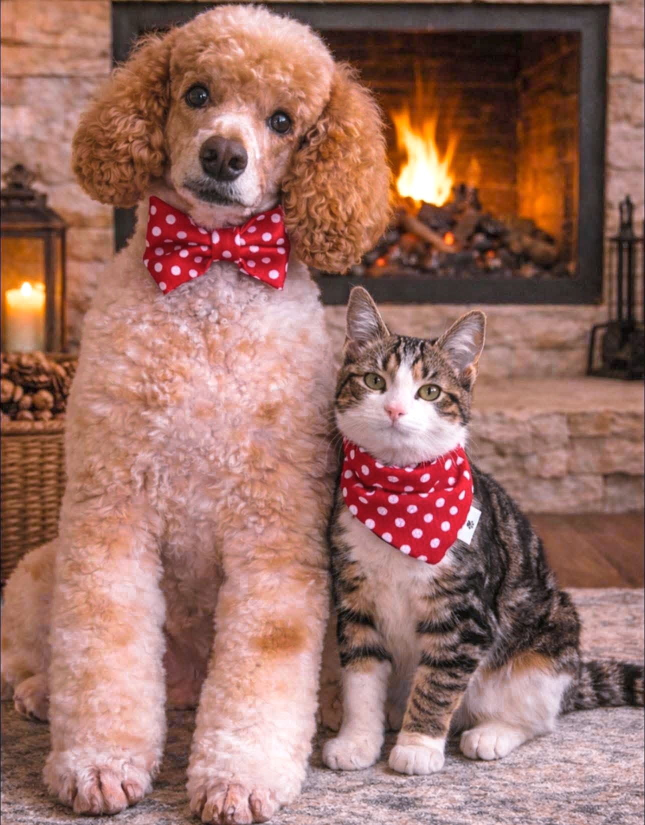 Valentine's Day Collection - Smilies + Polkadots Double Sided Bandanas