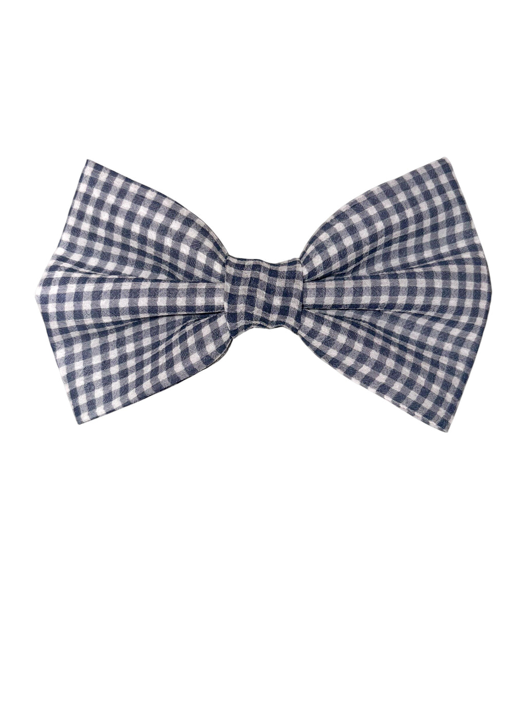 The Hayley Collection - Navy Blue Gingham Bow Tie