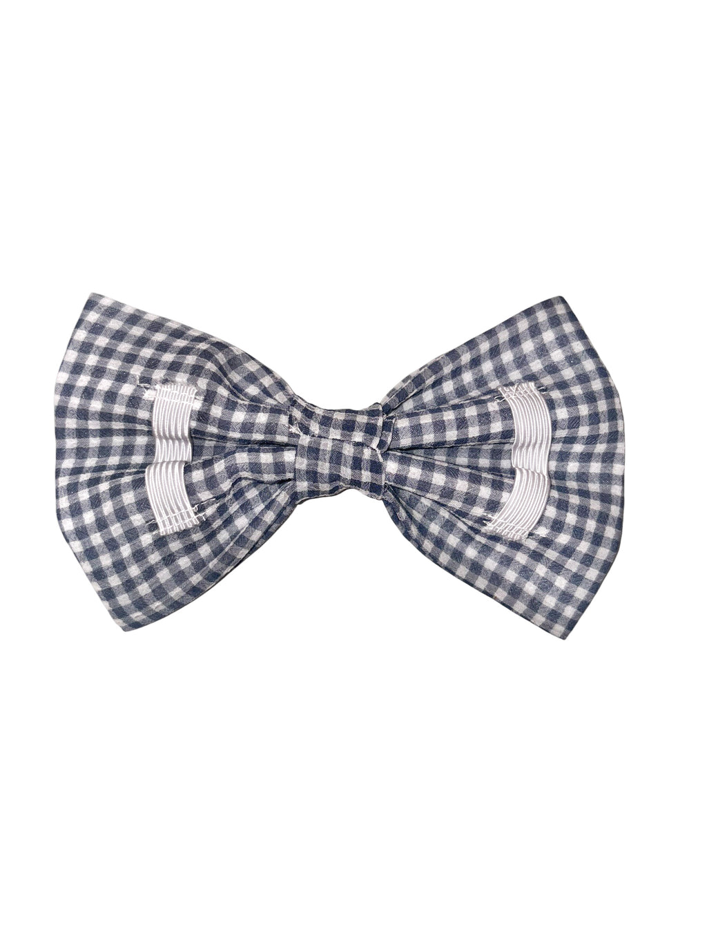 The Hayley Collection - Navy Blue Gingham Bow Tie