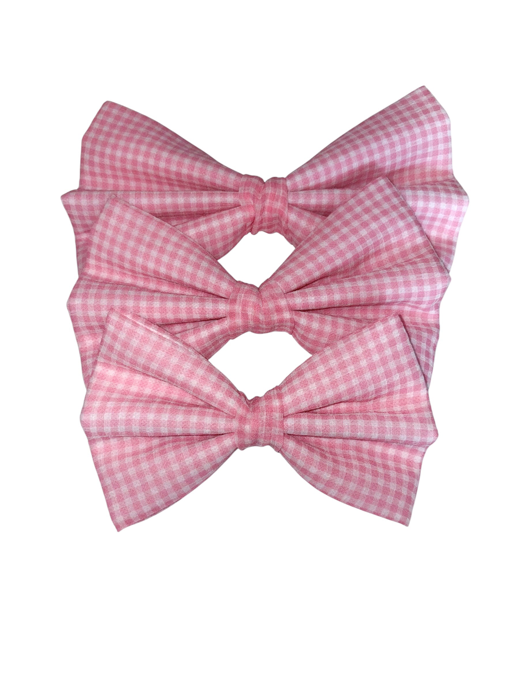 The Hayley Collection - Pink Gingham Bow Tie