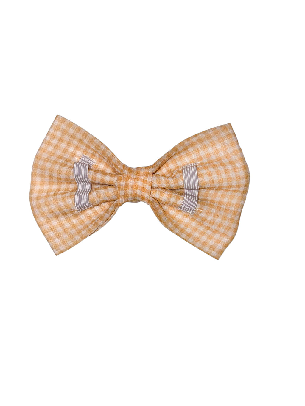 The Hayley Collection - Butter Yellow Gingham Bow Tie