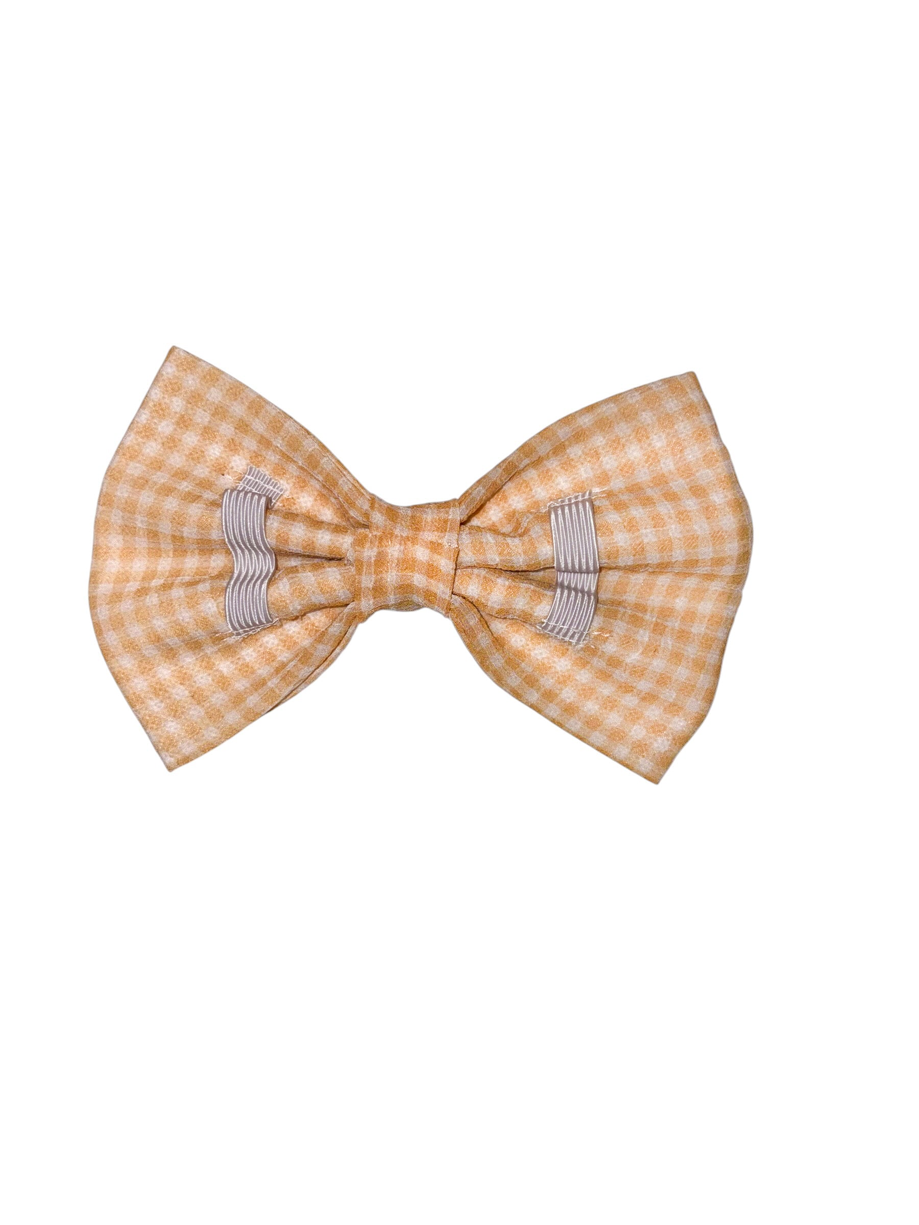 The Hayley Collection - Butter Yellow Gingham Bow Tie