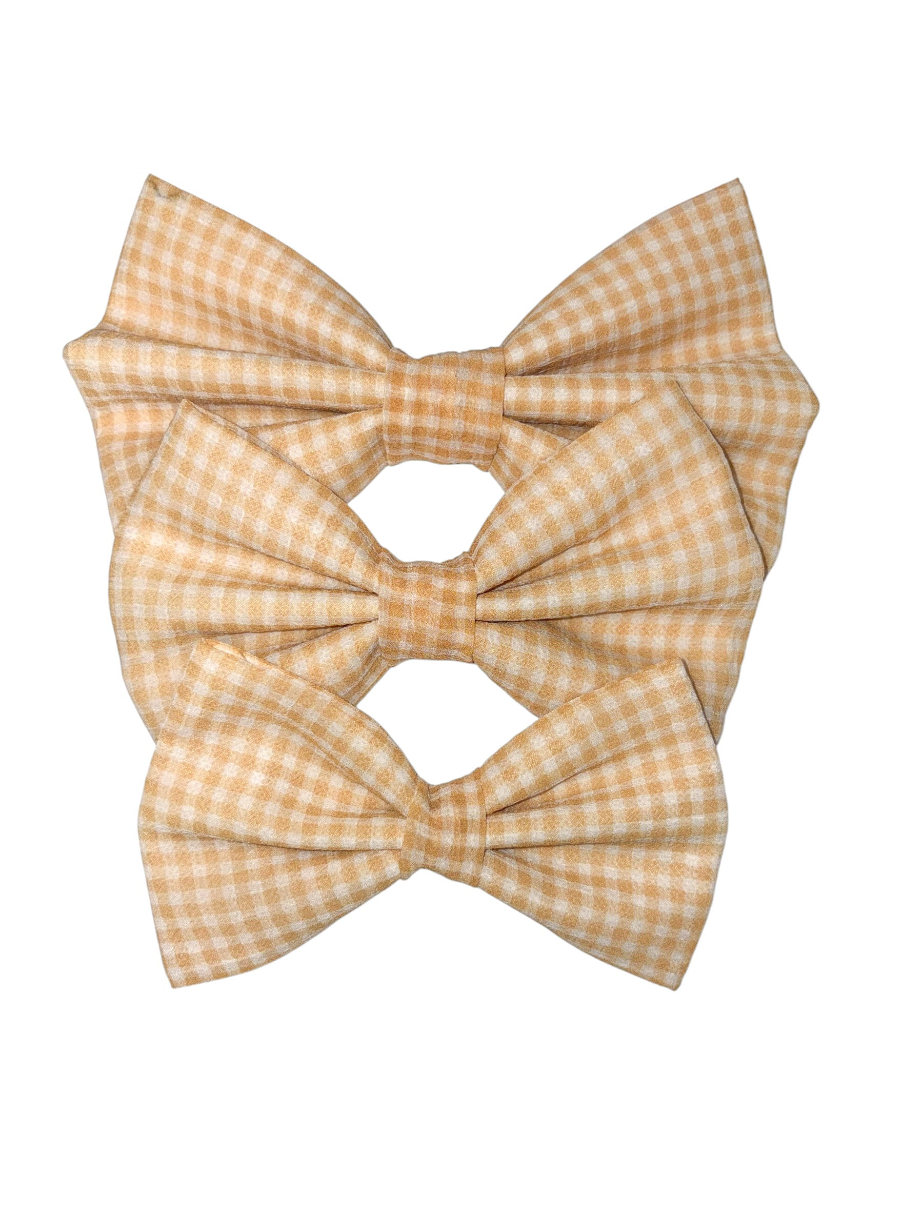 The Hayley Collection - Butter Yellow Gingham Bow Tie
