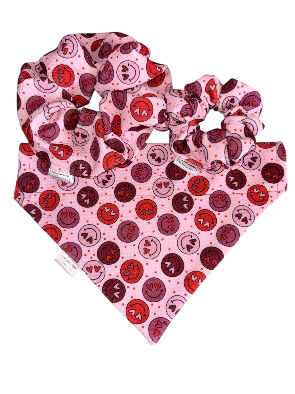 Valentine's Day Collection - Smilies + Polkadots Double Sided Bandanas