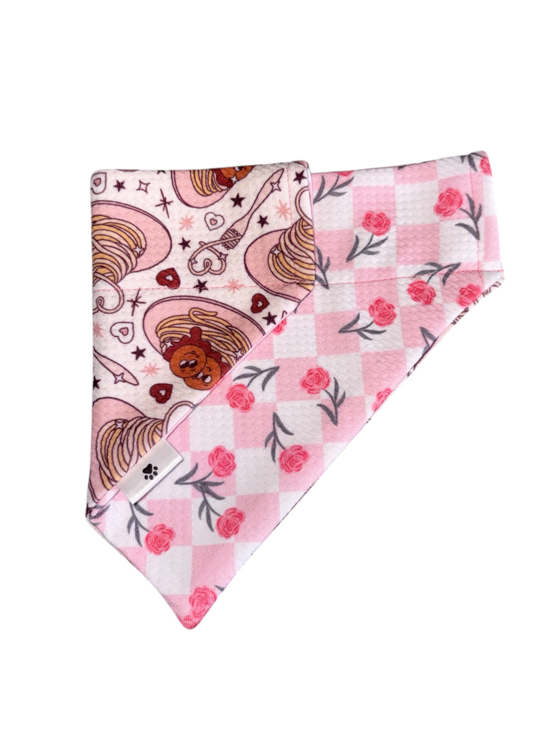 Valentine's Day Collection - Spaghetti & Meatballs + Roses Double Sided Bandanas